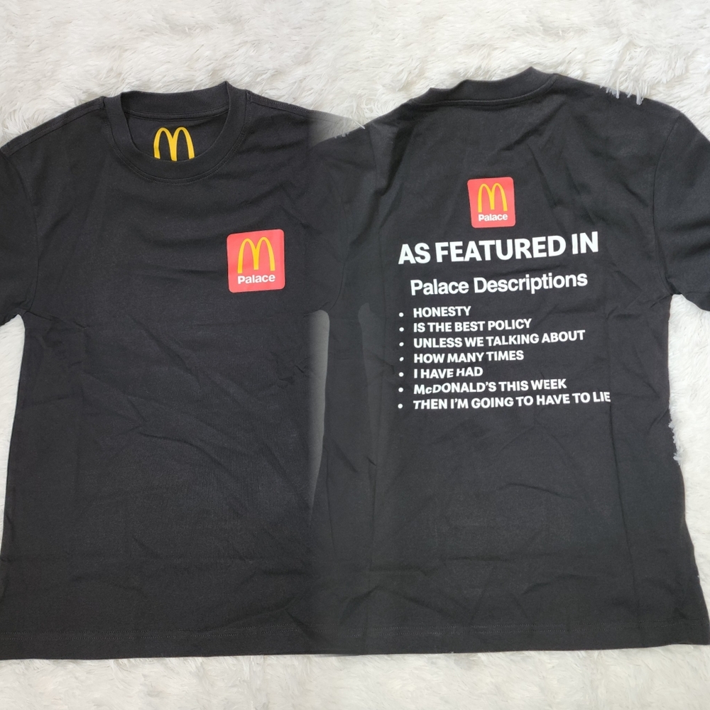 Palace X McDonalds Collab Black T-Shirt - New in Bag (1 Item)